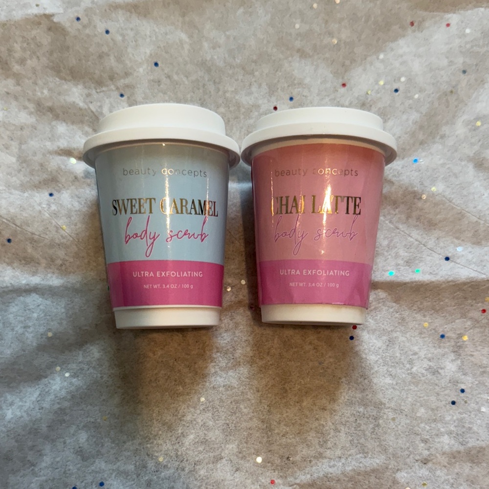 Beauty Concepts Sweet Caramel & Chai Latte Body Scrub Duo